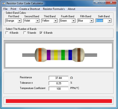 capacitor color code calculator software